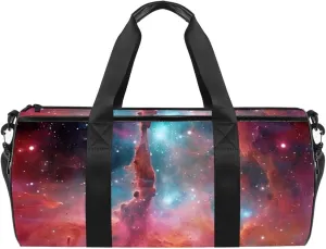 Gym Bags for Men,Travel Duffel Bags for Women,Colorful Nebula Space Universe,Workout Bag