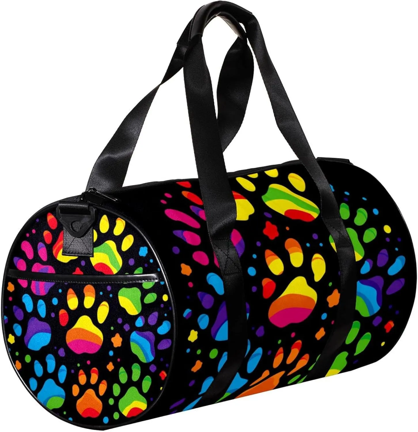 Gym Bags for Women,Duffle Bag for Travel,Colorful Dog Paw Print,Gym Bag for Men