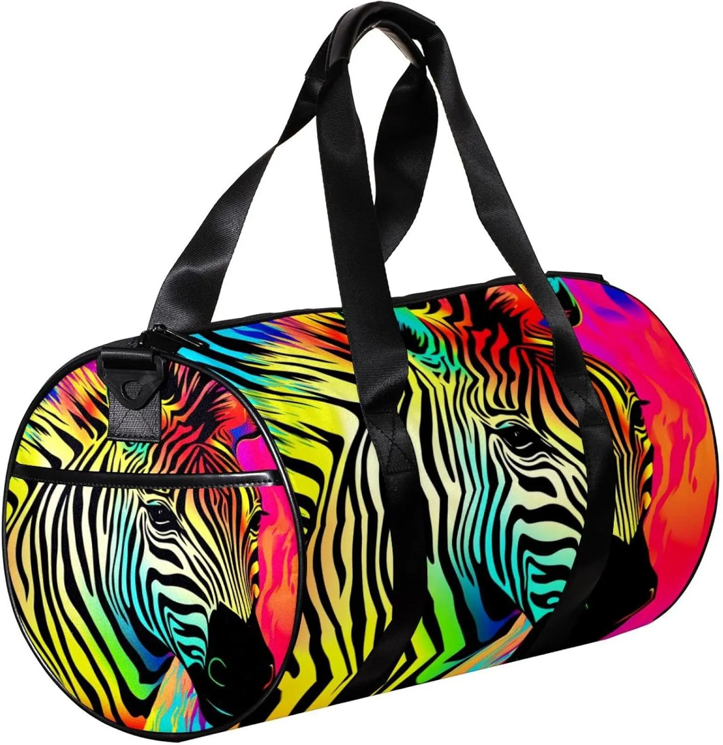 Gym Bags for Women,Duffle Bag for Travel,Colorful Zebra Rainbow,Gym Bag for Men