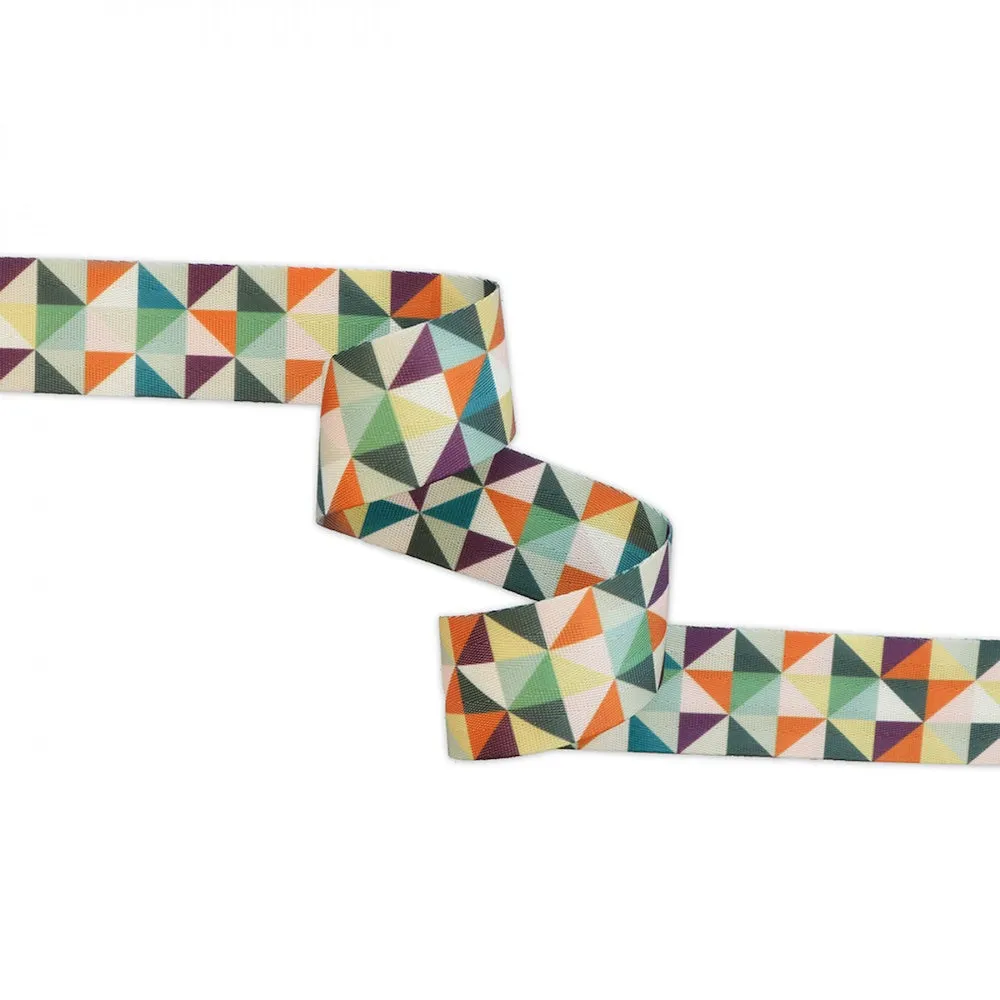 Half Square Triangle Multicolour Webbing 3 Yards