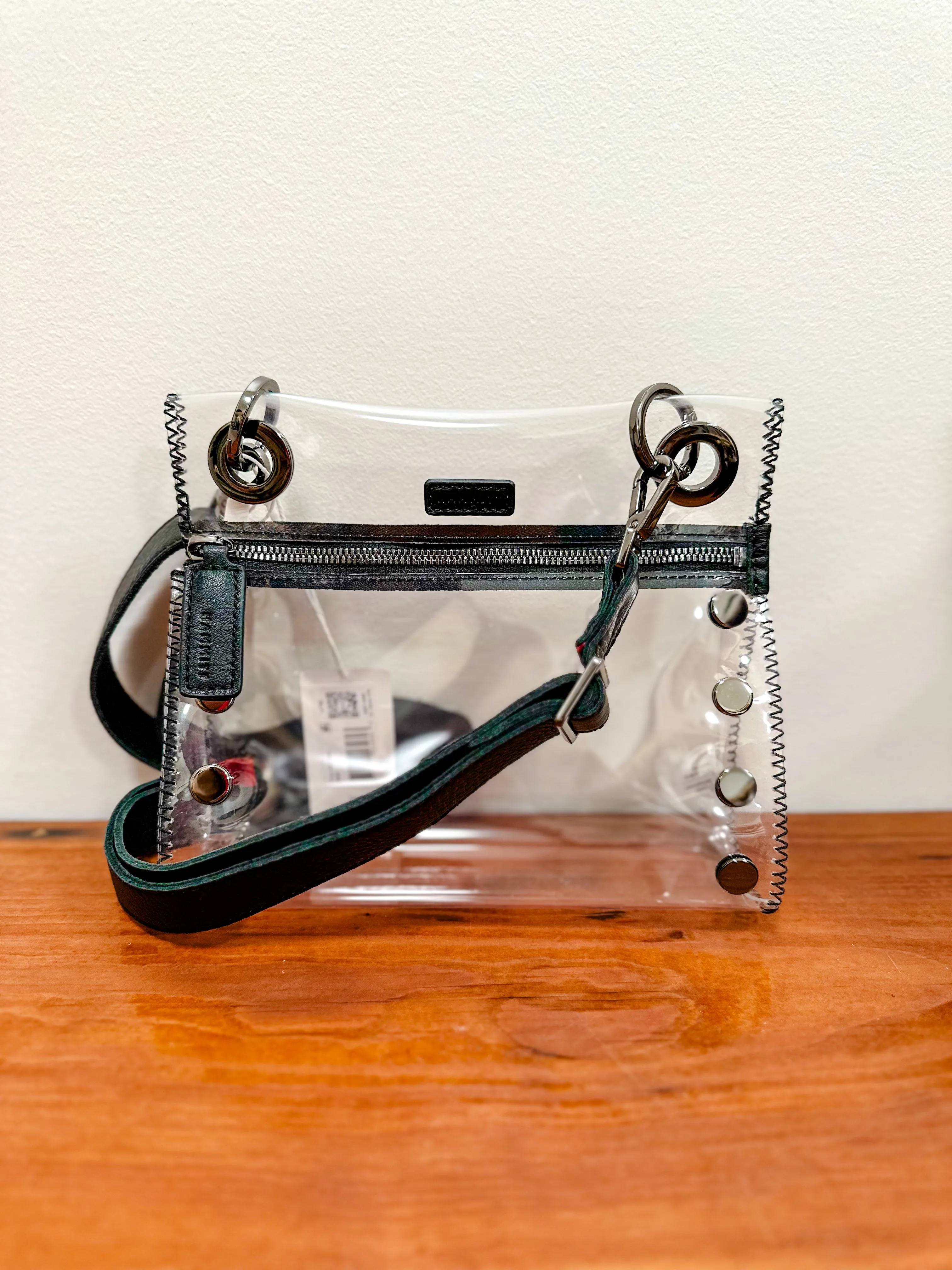 Hammitt Tony in Small Clear with Gunmetal and Black Hardware