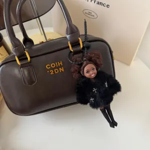 Handmade Barbie Princess Fur Outfit Bag Charm