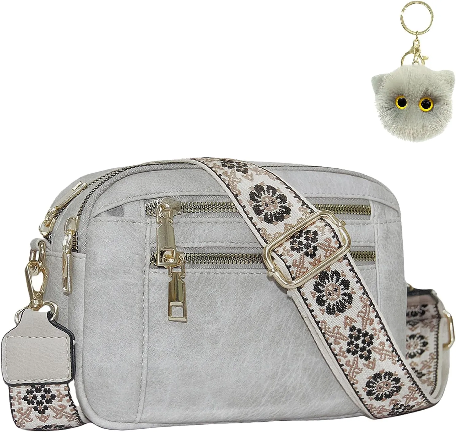Handmade Colorful Straps Crossbody Leather Bags & Purse with Adjustable Shoulder Strap