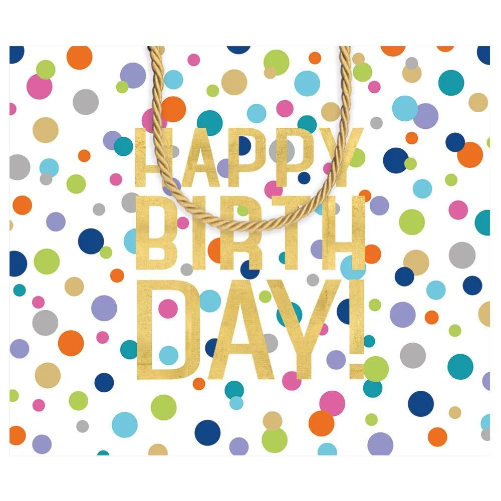 Happy Birthday Confetti Large Gift Bag
