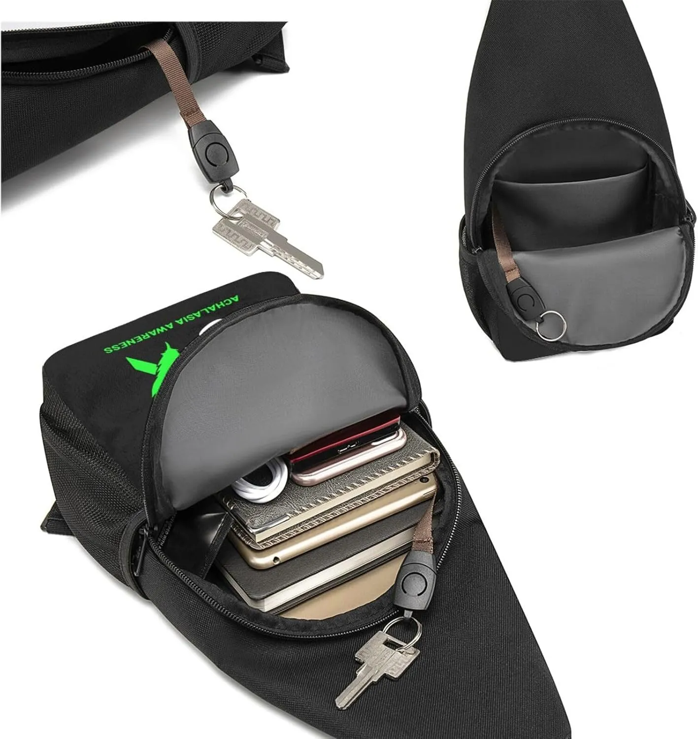Her Fight is Our Fight Achalasia Awareness Chest Pack Leisure Shoulder Crossbody Chest Bag