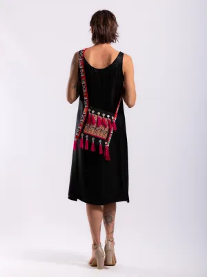 Hilltribe bag with coins and embroidery