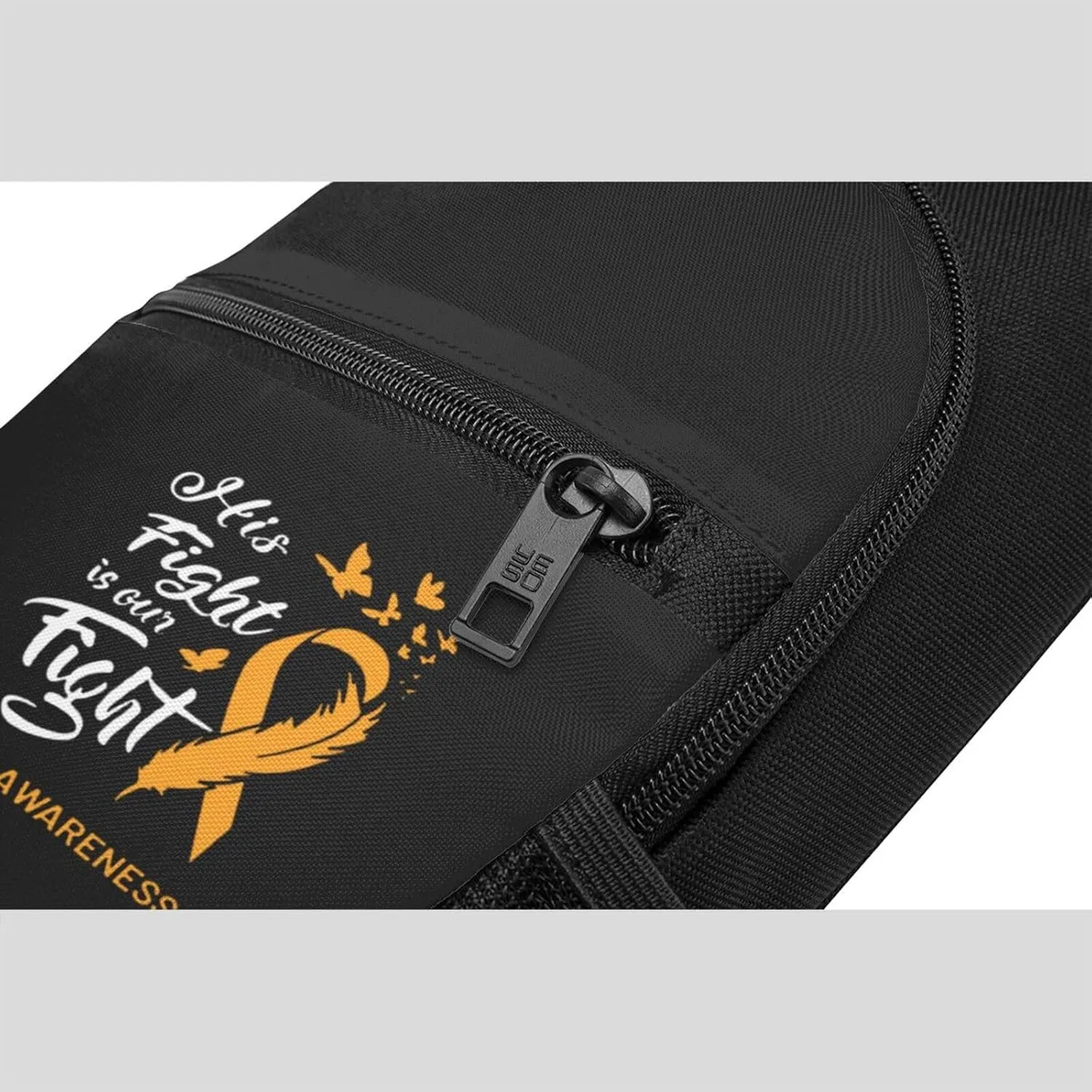 His Fight is Our Fight Adhd Awareness Chest Pack Leisure Shoulder Crossbody Chest Bag, Black