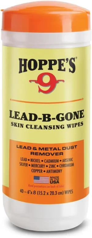 Hoppe's LBG40 Lead-B-Gone Skin Cleansing Wipes Package of 40