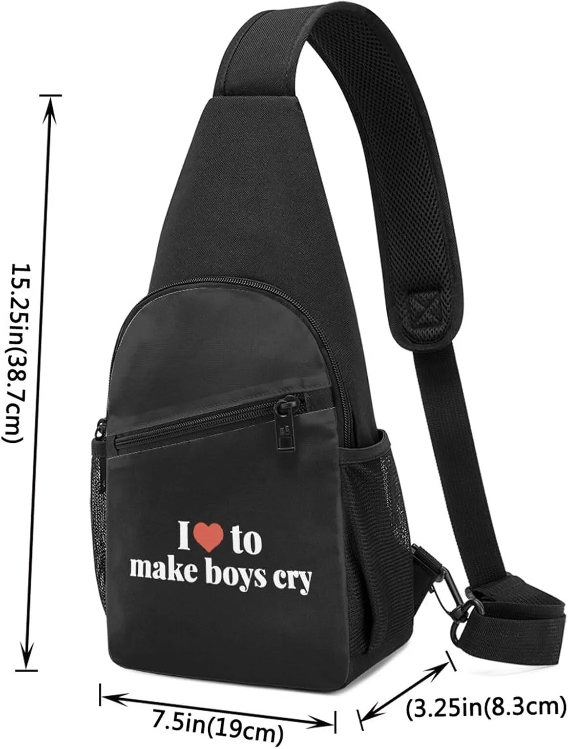 I Love to Make Boys Cry Chest Pack Leisure Shoulder Crossbody Chest Bag