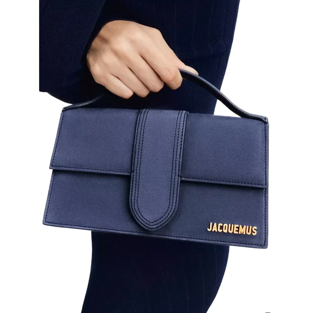 Jacquemus Navy Blue Suede Leather Handbag