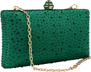 jessie Women Beaded Clutch Bag Rhinestone Crystal Purse Glitter Evening Handbag for Wedding Cocktail Prom Party