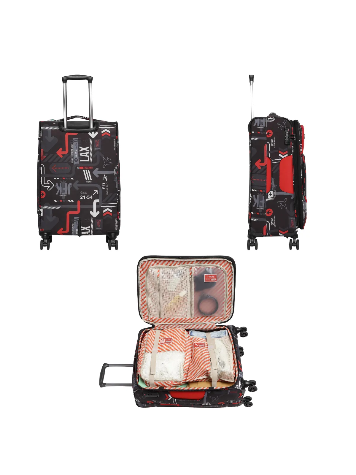 JFK Plus Red Medium Soft Trolley