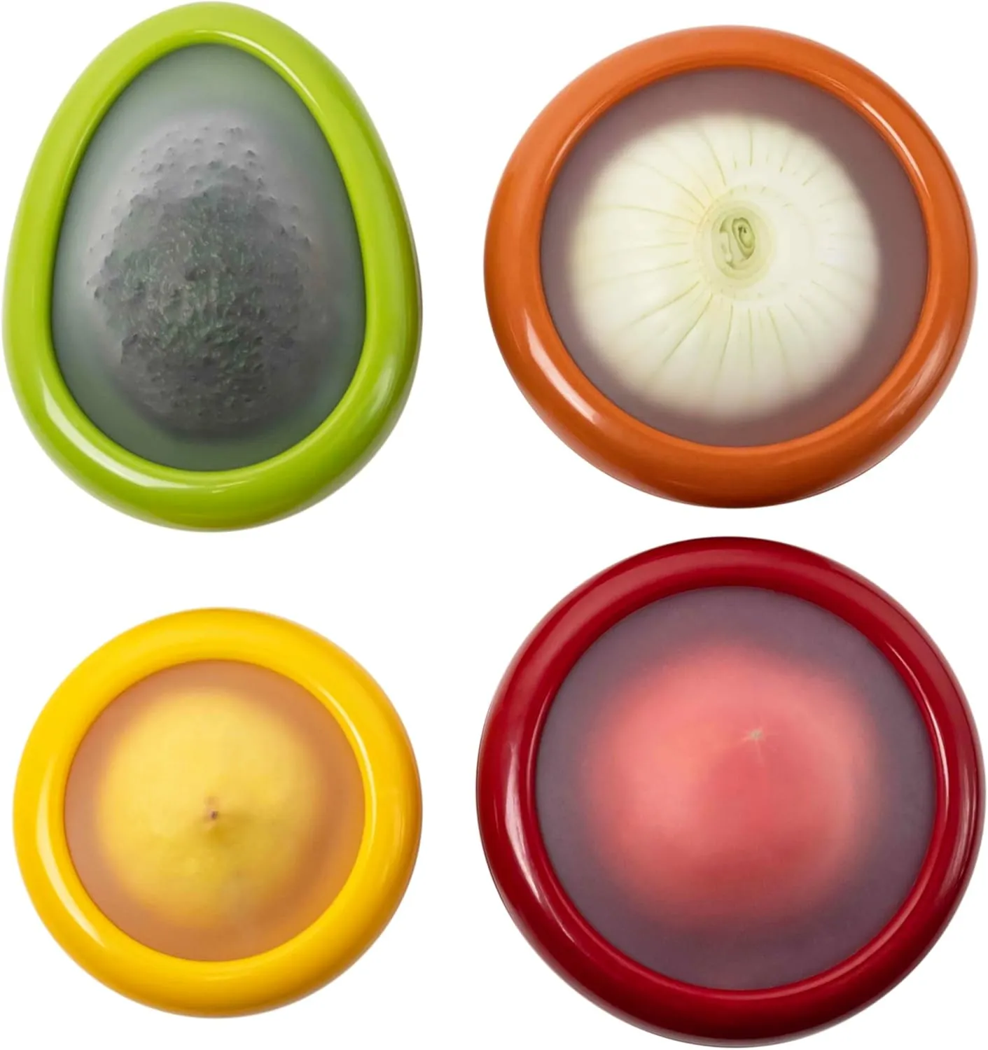 Joie Food Saver Set, Avocado, Tomato, Onion, and Lemon Stretch Pods, Silicone, One Size, 4 Count