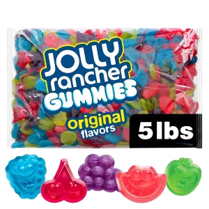 Jolly Ranchr Gummies Original Flavors 5 Pounds - Naturally & Artificially Flavored Candy - Soft & Chewy Gummies - Ideal for Sharing with Family and Friends - Office, Candy Buffet