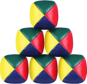 Juggling Balls Set - 6 Pcs Soft Bean Bags for Adults & Children Beginners - Outdoor Throwing