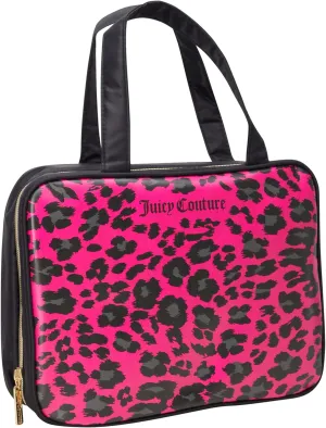 Juicy Couture Women's Cosmetics Bag - Hanging Travel Makeup and Toiletries Weekender Bag, Size One Size, Cheetah Print