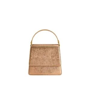 JW PEI Fae Metallic Top Handle Crossbody - Ancient Gold Lizard