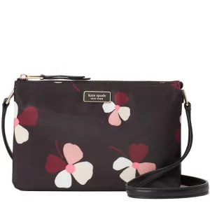 Kate Spade Dawn Dusk Buds Triple Gusset Crossbody Bag- Black Multi
