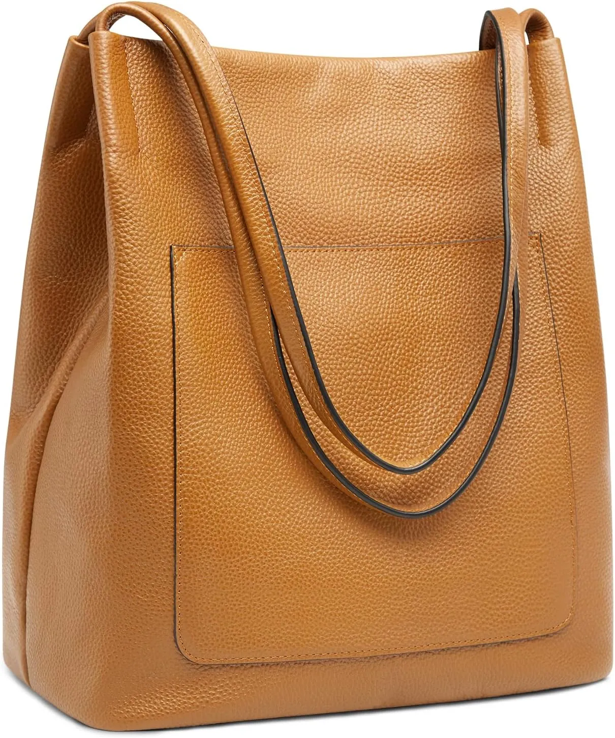 Kattee Leather Shoulder Tote Bags for Women, Soft Purses and Handbags with Top Magnetic Snap Closure