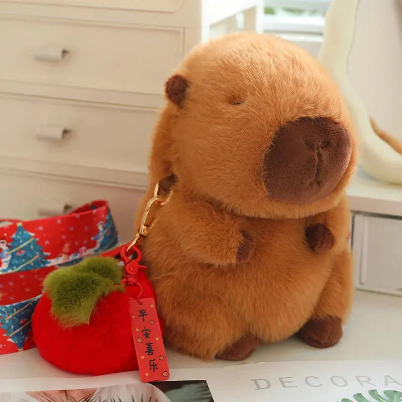 Kawaii Fluffy Capybara Plushies with Strap