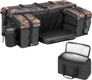 KEMIMOTO ATV Bag, 83L Large ATV Cargo Bag with Cooler, 4 Wheeler Storage Rear Rack Bag Universal Compatible with Polaris Sportsman Fourtrax Can-Am Kawasaki Arctic Cat CFMOTO