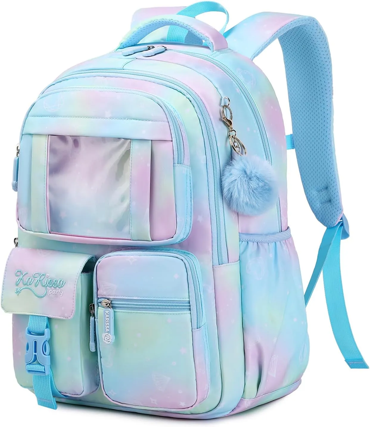 Kids Backpack for Girls - School Bags for Middle School Students - Book Bag for Elementary Primary School - Blue