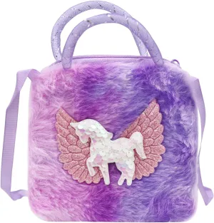 Kids Girls Colorful Plush Unicorn Cell Phone Bag Pouch Mini Crossbody Purse Handbag Wallet