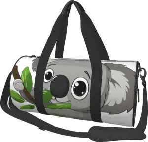 koala art Printed Sports Gym Bag for Men Women Foldable Duffel Bag Carry On Weekender Bag for Travel Sports