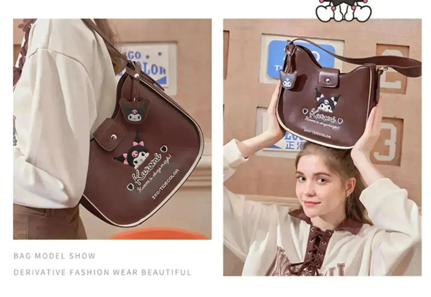 Kuromi Rebel Edge Shoulder Bag