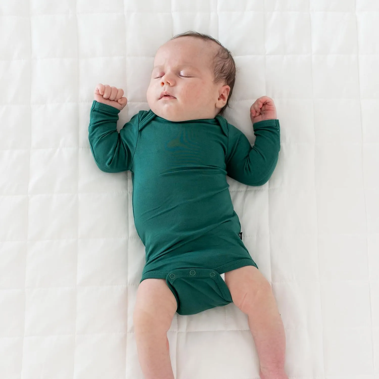 KYTE BABY Soft Bamboo from Rayon Long Sleeve Unisex Bodysuit, 0-24 Months
