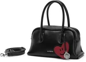LA'FESTIN Women's Leather Top-Handle Handbag: Small Crossbody Bag with Adjustable Strap, Casual Shoulder Purse for Women