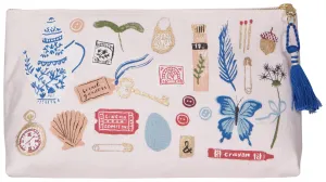 Large Cotton Cosmetic Bag Finders Keepers
