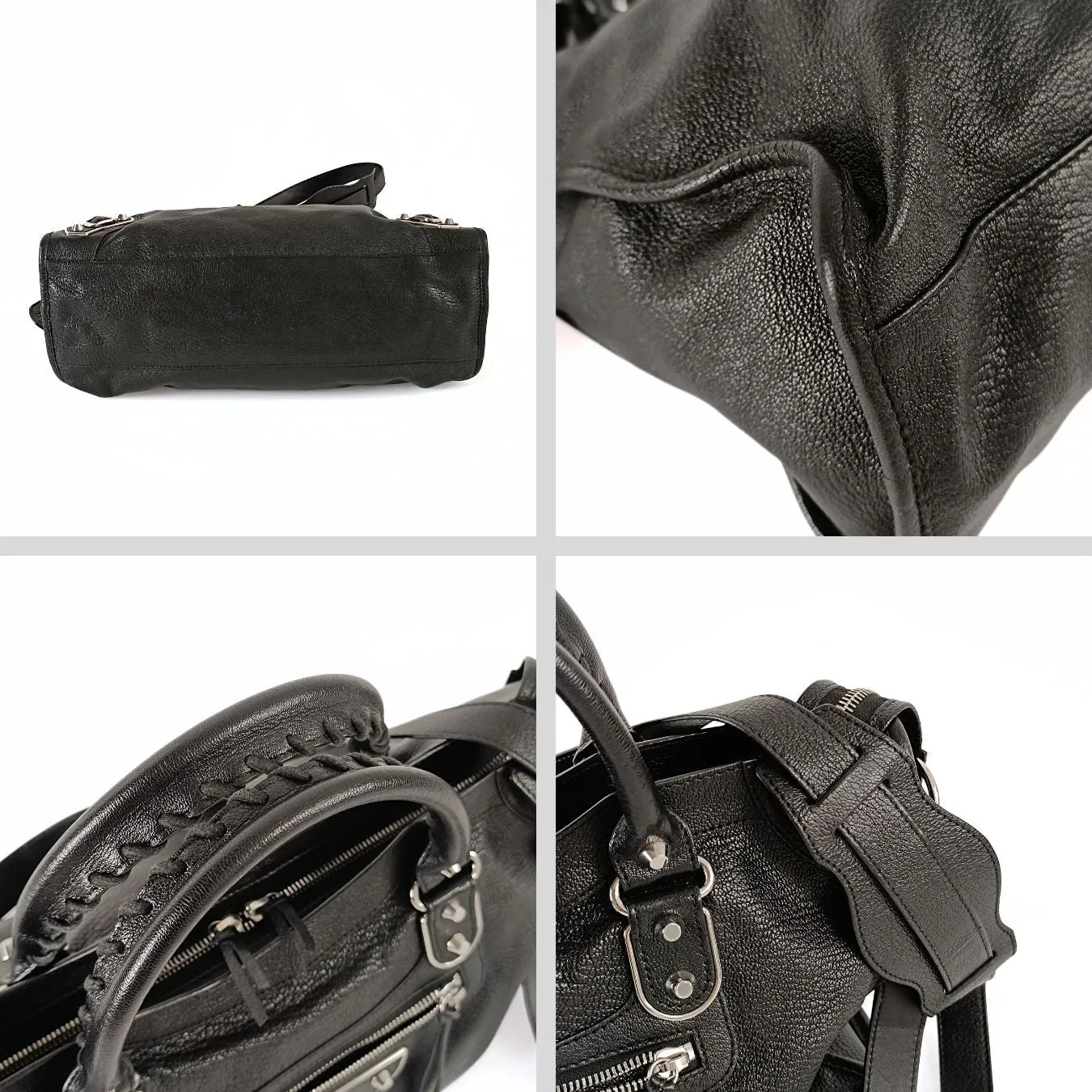 Le City in Unbeatable assortment Medium bag Satisfied customers Balenciaga BALENCIAGA Metallic shoulder Balenciaga leather black