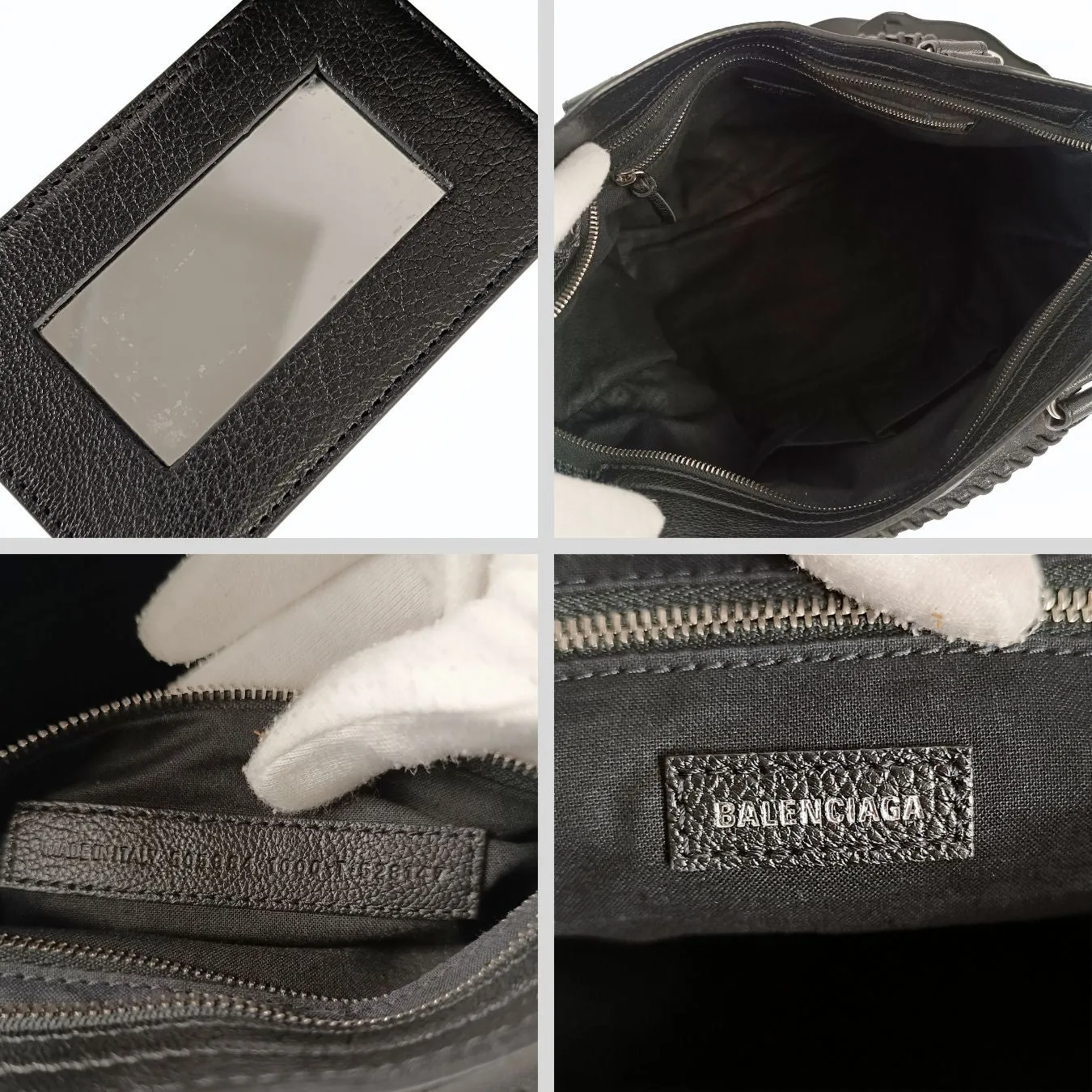 Le City in Unbeatable assortment Medium bag Satisfied customers Balenciaga BALENCIAGA Metallic shoulder Balenciaga leather black