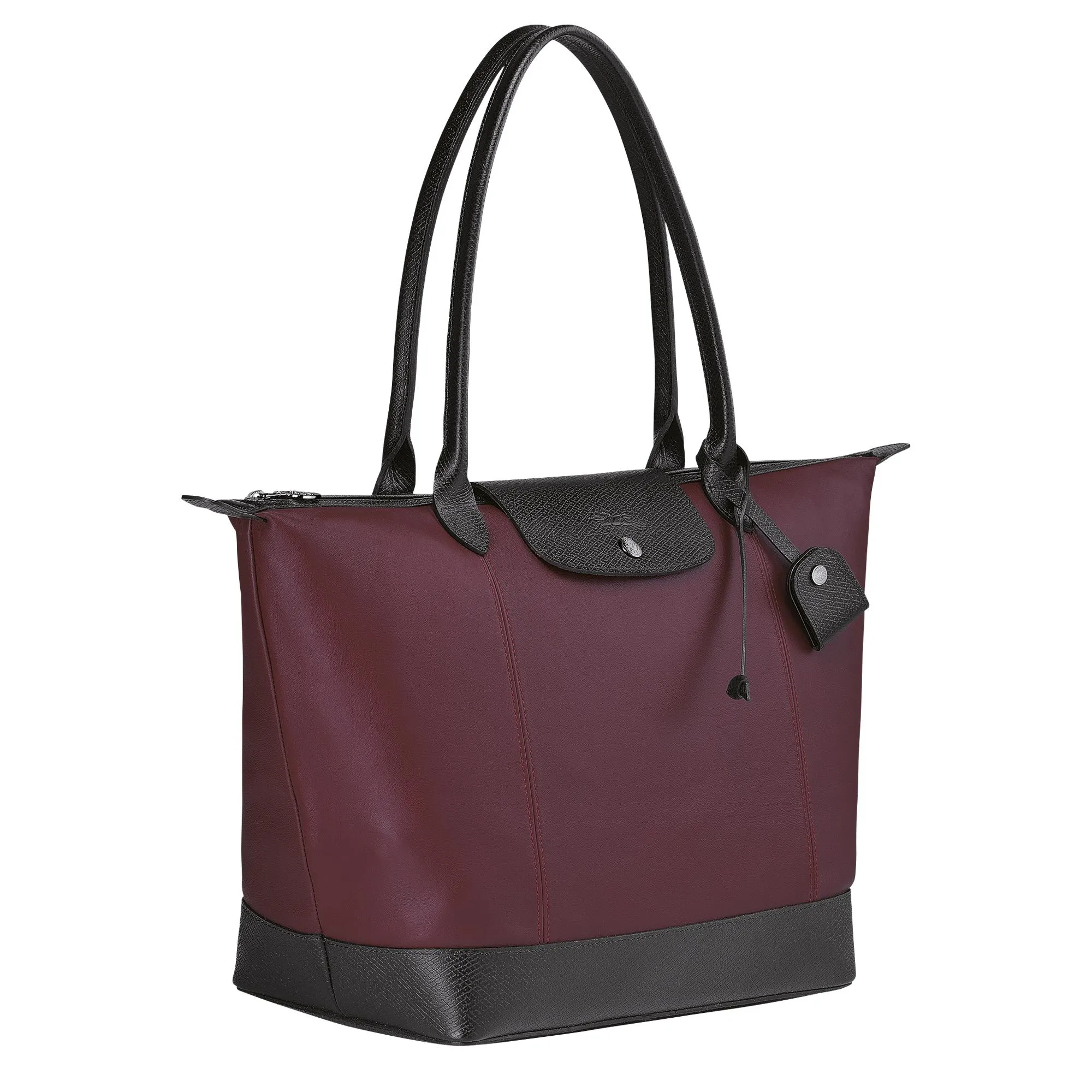 Le Pliage Cuir Shoulder Bag - Mahogany