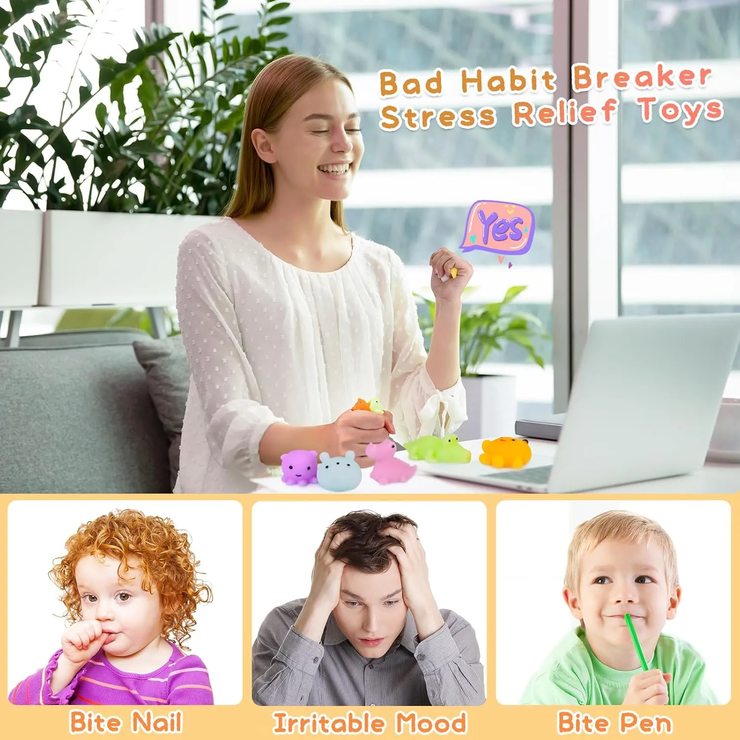 LEEHUR Squishies for Girls Easter Party Favors Squishys Kids Mochi Squishy Kawaii Soft Mini Moji Moji Animals Toys for 6 Year Old Boys Squeeze Stress Anxiety Relief Toys