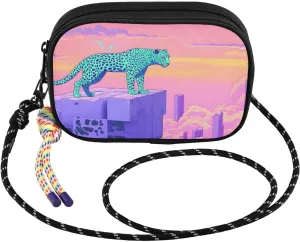Leopard Abstract Scene Small Crossbody Bags for Women Cell Phone Purses Shoulder Bag Handbag with Adjustable Strap