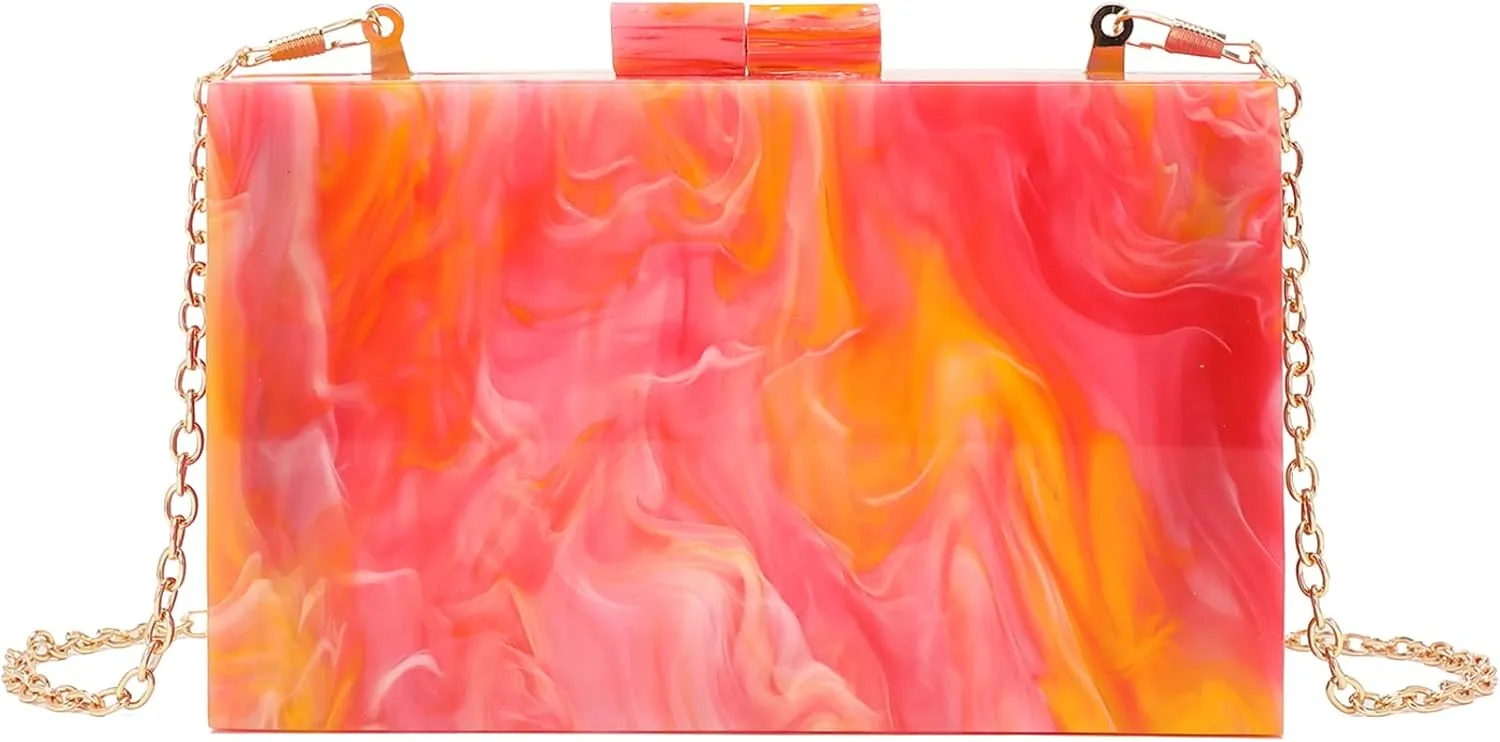 LETODE Acrylic Clutch Bags Purse Perspex Bag Handbags for Women