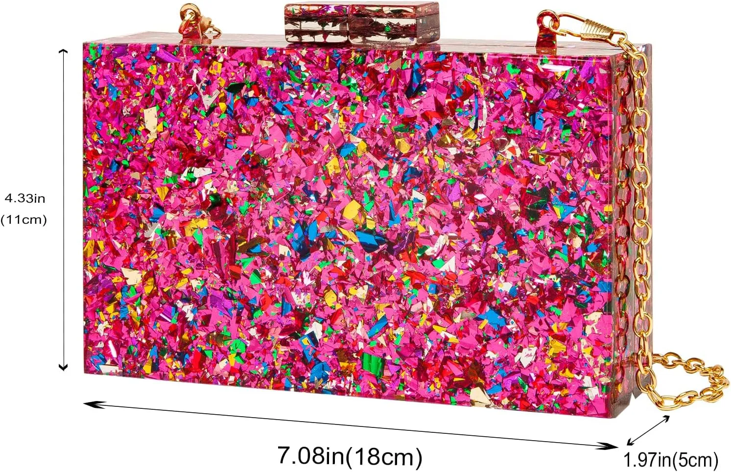 LETODE Acrylic Clutch Bags Purse Perspex Bag Handbags for Women