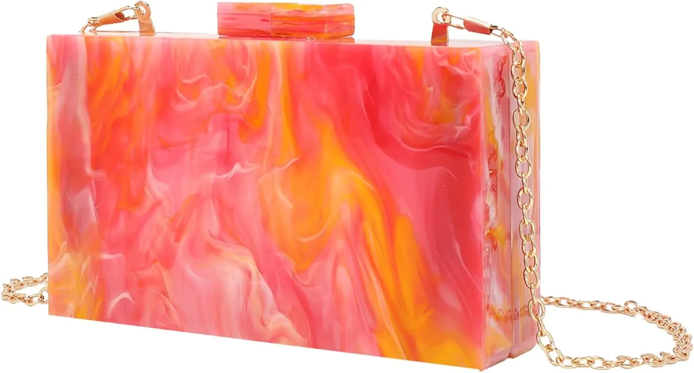 LETODE Acrylic Clutch Bags Purse Perspex Bag Handbags for Women