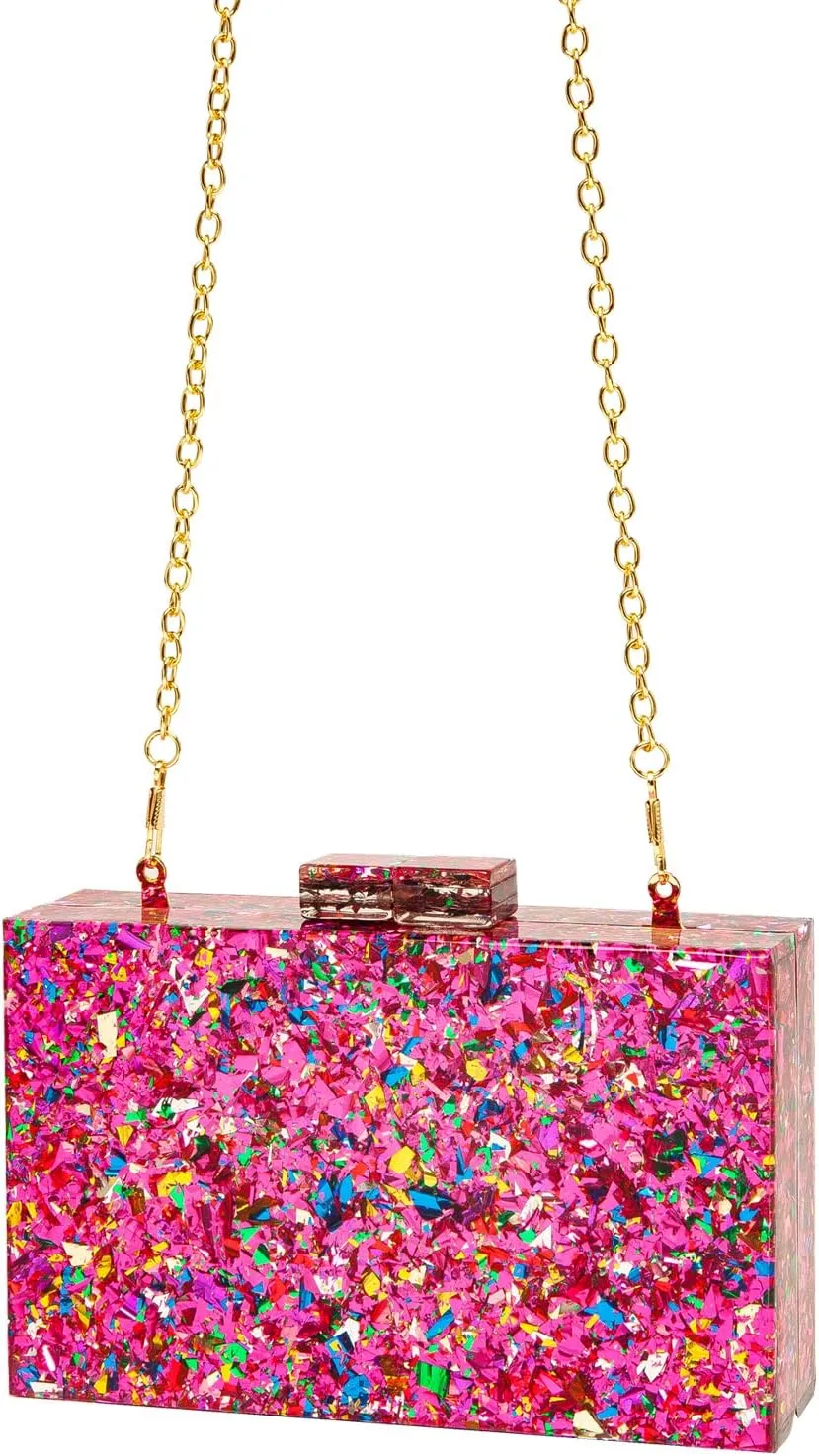 LETODE Acrylic Clutch Bags Purse Perspex Bag Handbags for Women