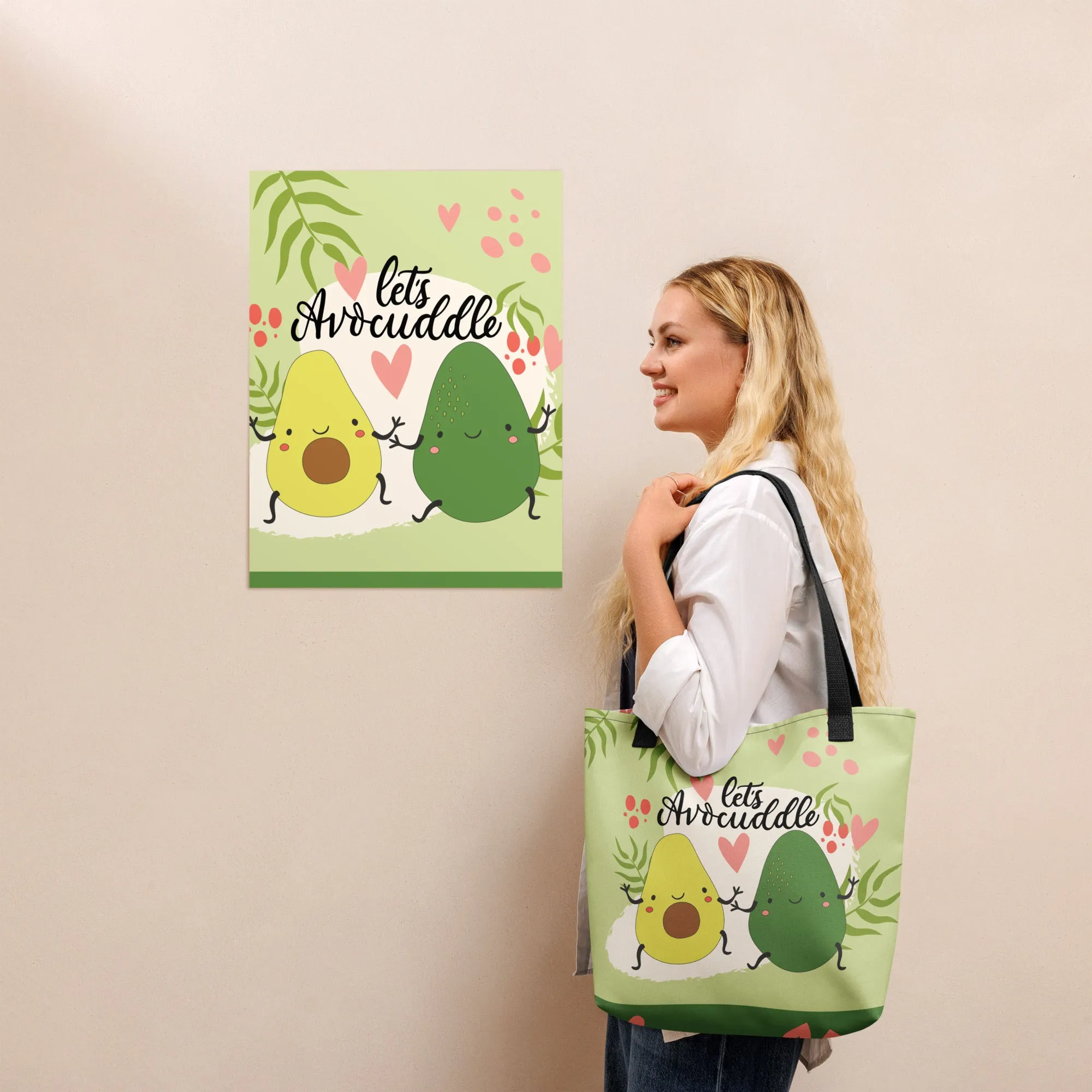 Lets Avocuddle Tote Bag
