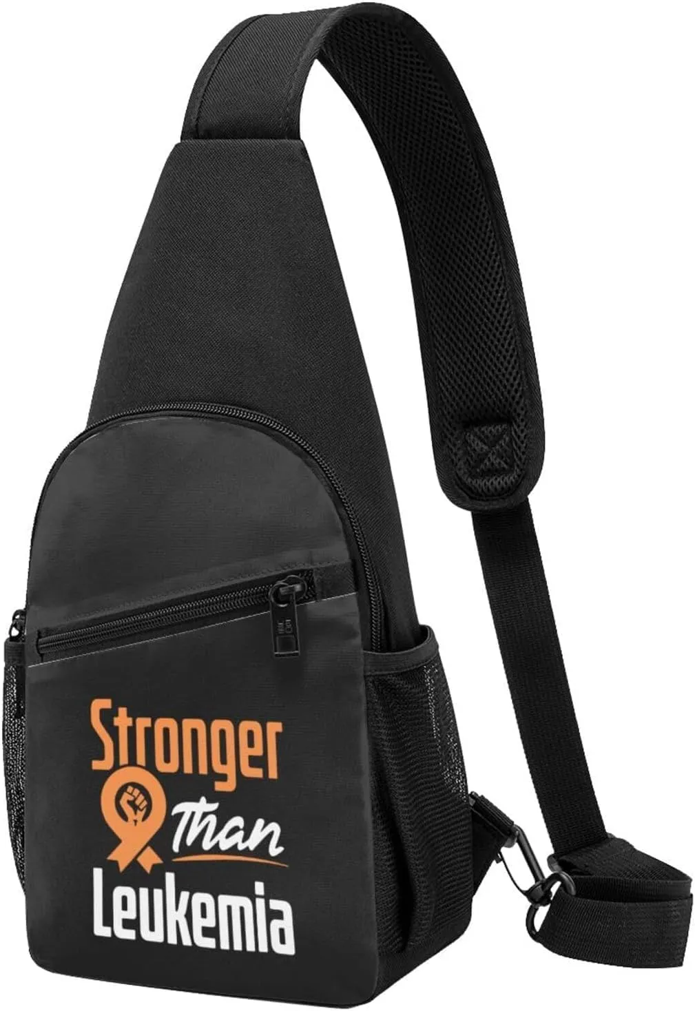 Leukemia Awareness Stronger Than Leukemia Chest Pack Leisure Shoulder Crossbody Chest Bag