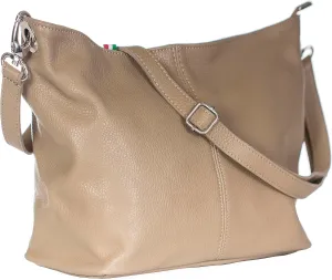 LiaTalia Womens Shoulder Bag - Soft Grained Leather - Medium Size Hobo Handbag Purse Made with 100% Italian Leather - ADAL