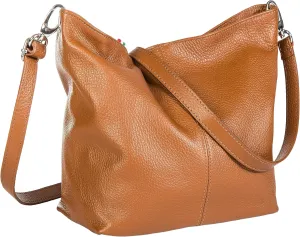 LiaTalia Womens Shoulder Bag - Soft Grained Leather - Medium Size Hobo Handbag Purse Made with 100% Italian Leather - ADAL