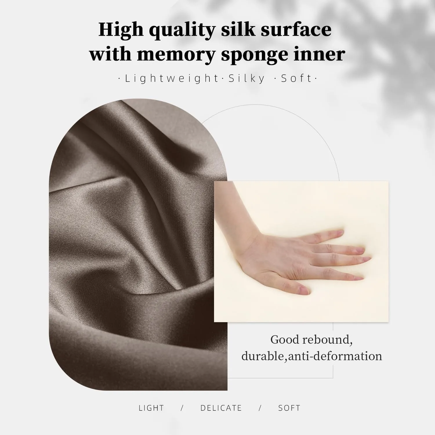Lindy19 Purse Pillow Insert, Inner Sponge Compatible with Mini Lindy Bags, Luxury Bag Lightweight Shaper with Silky Satins for Women Bags, Soft Memory Foam Inner (Etoupe grey, Lindy19)