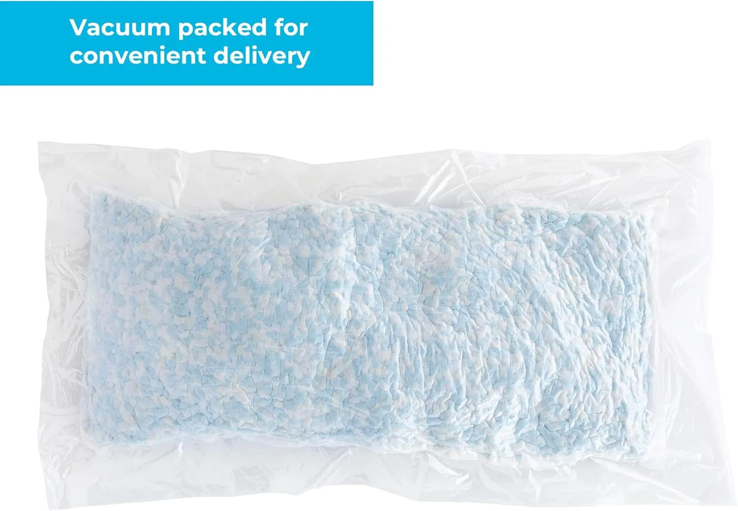 Linenspa Shredded Memory Foam - Craft Foam - Replacement Fill for Pillows, Bean Bags, Chairs, Dog Beds, Stuffed Animals, and Crafts, 5 Lbs Blue
