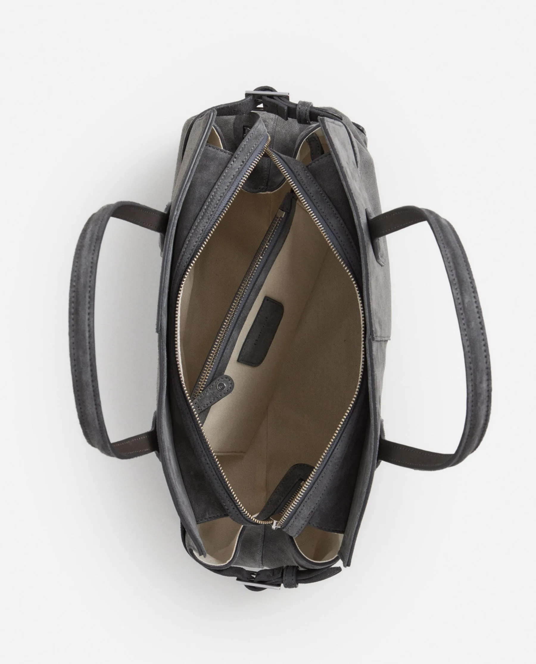 Lisa Bowler Bag Suede Stone Grey