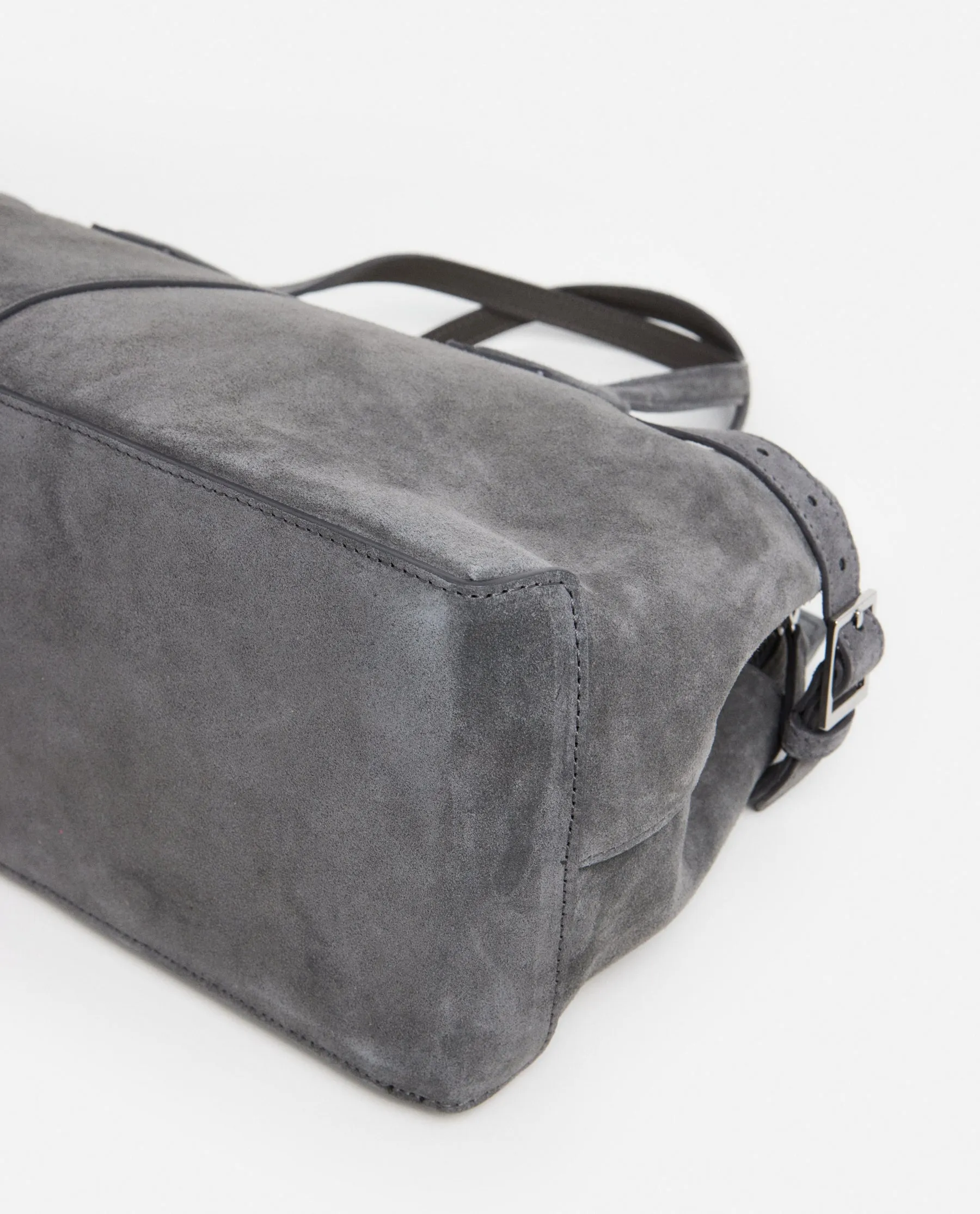 Lisa Bowler Bag Suede Stone Grey