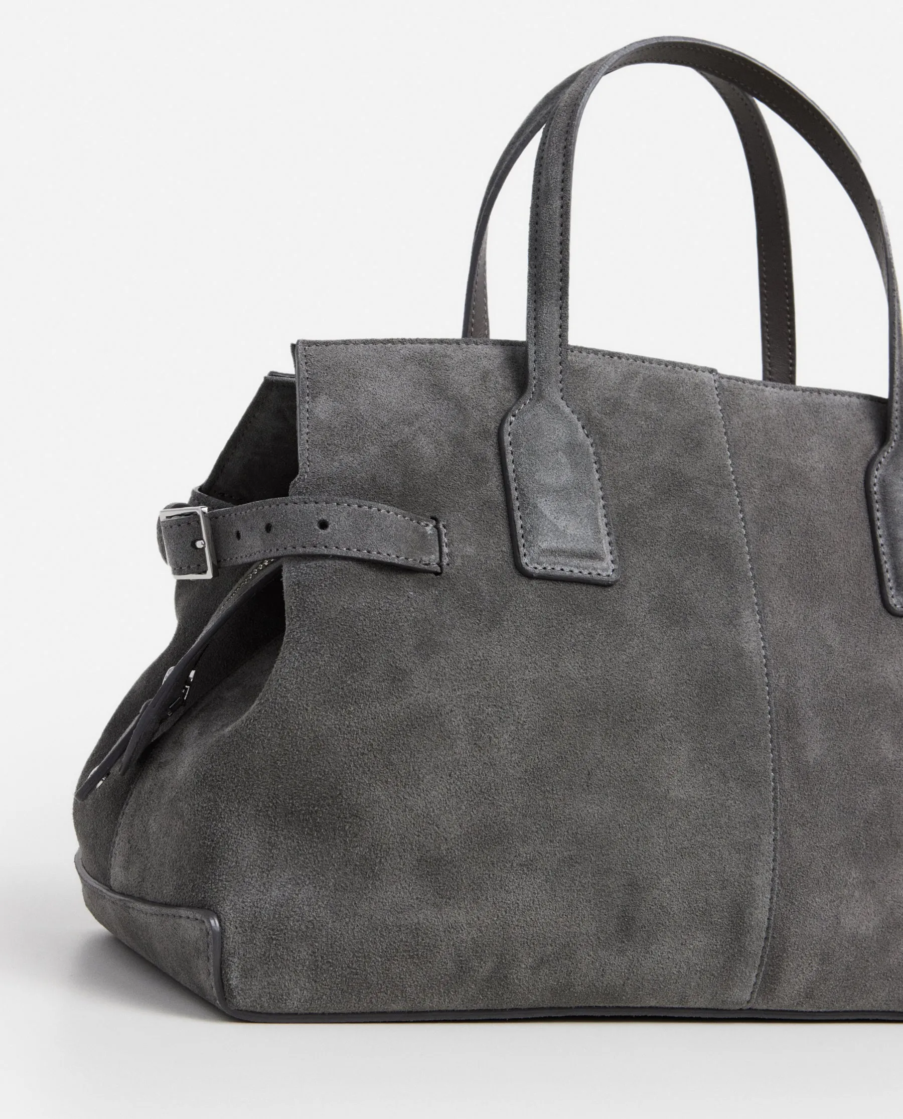 Lisa Bowler Bag Suede Stone Grey